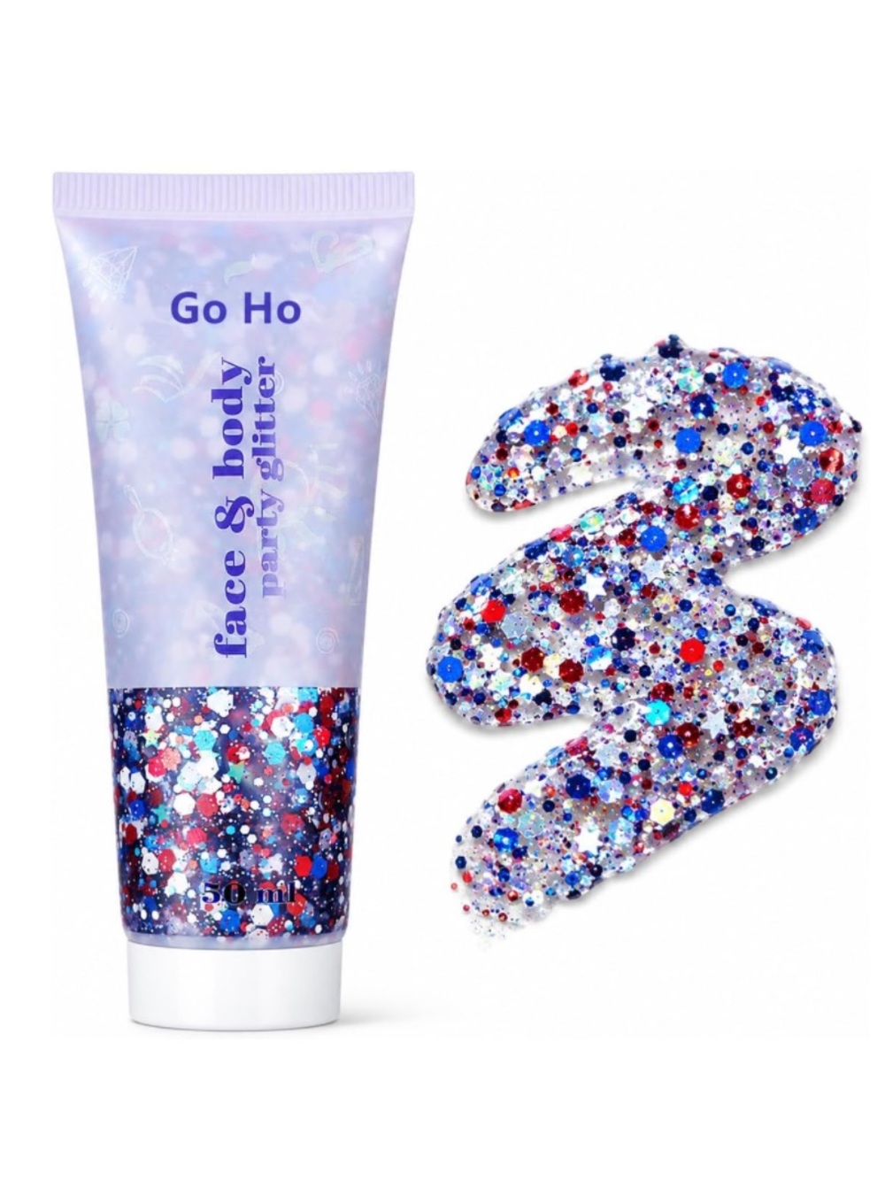 NWT🤍❤️💙Go Ho Face & Body Party Glitter - Multi-Color🤍❤️💙